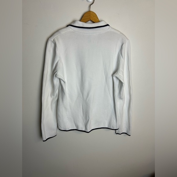 Vintage Ralph Lauren L Women Blazer Black Trim Academy Collegiate Timeless Logo - Picture 11 of 15